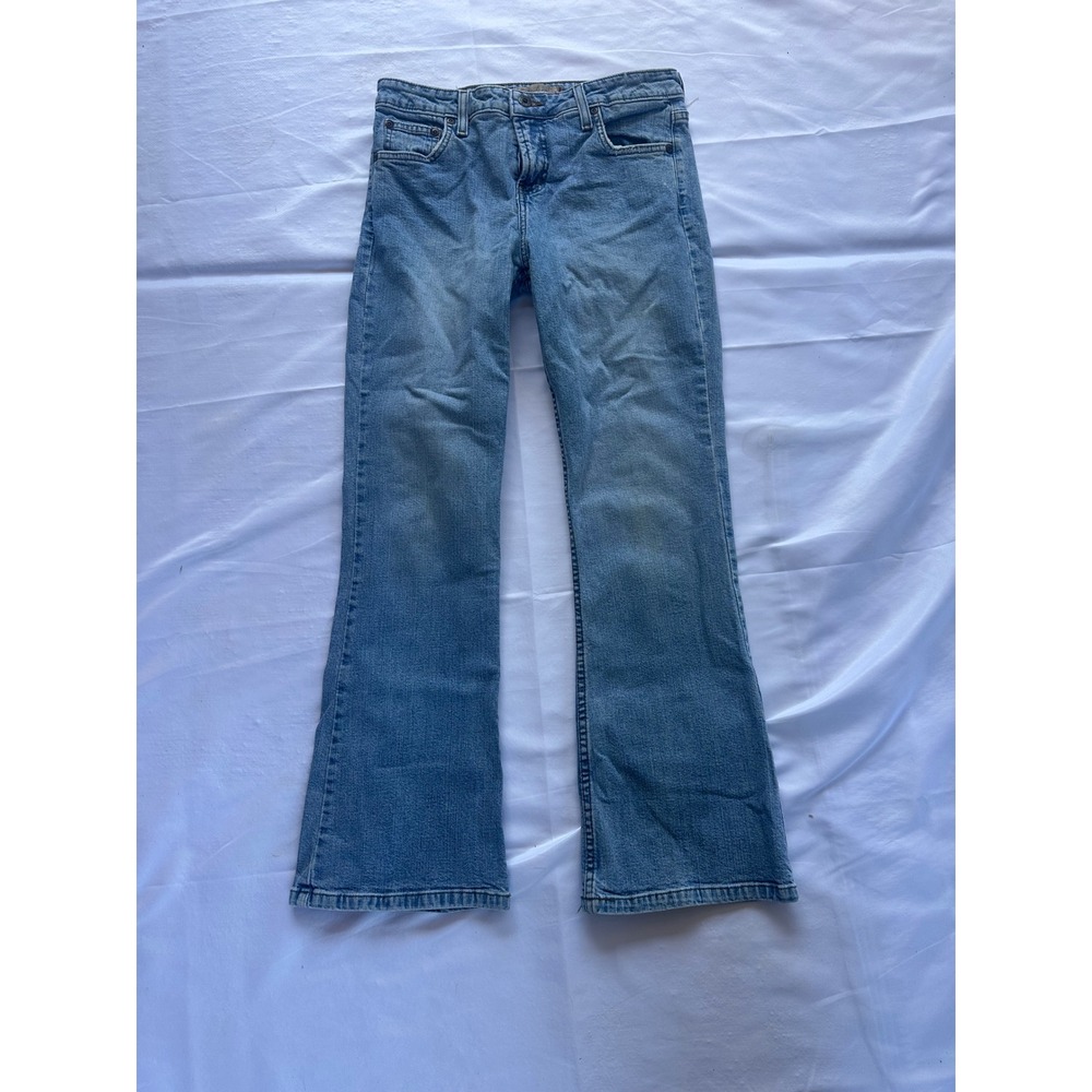 LEI Womens Flare Leg Jeans Medium Wash Stretch Denim Y2K Bootcut Size 7